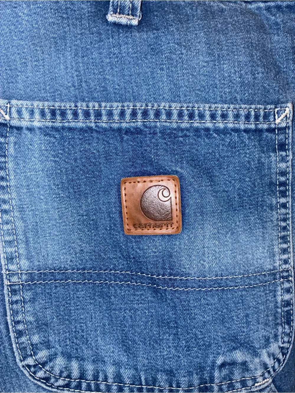 Y2K Carhartt Men's Distressed Dungaree Jeans